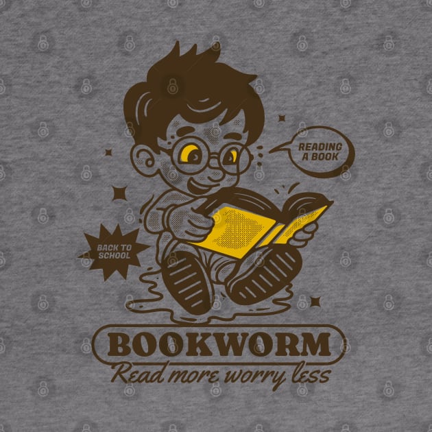 Bookworm, read more worry less by adipra std